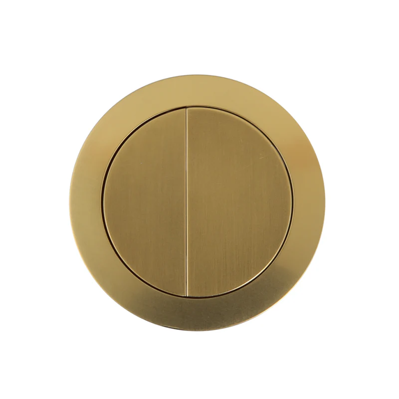 Round Brushed Gold Flush Buttons - Image 3