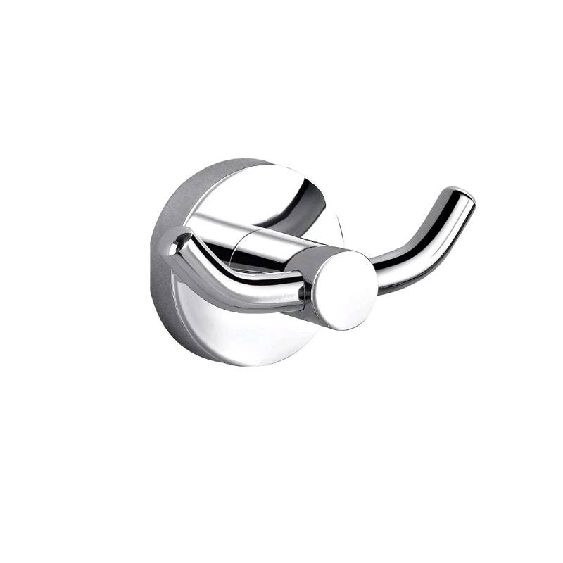 Round Chrome Double Robe Hook
