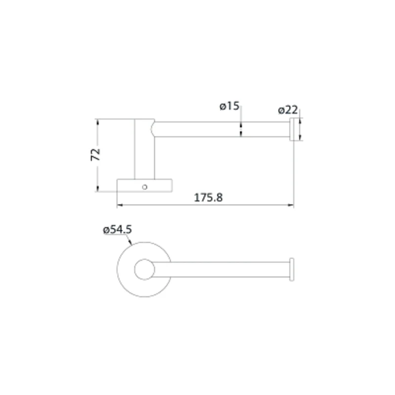 Round Chrome Toilet Roll Holder - Image 2