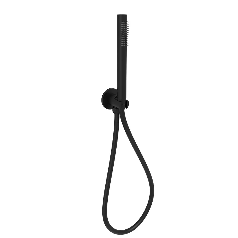 Round Hali Slim Matte Black Hand Held Shower Rail