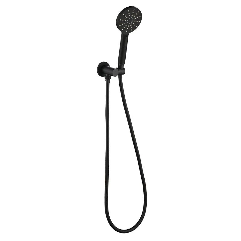 Round Matte Black Hand Held Shower Rail