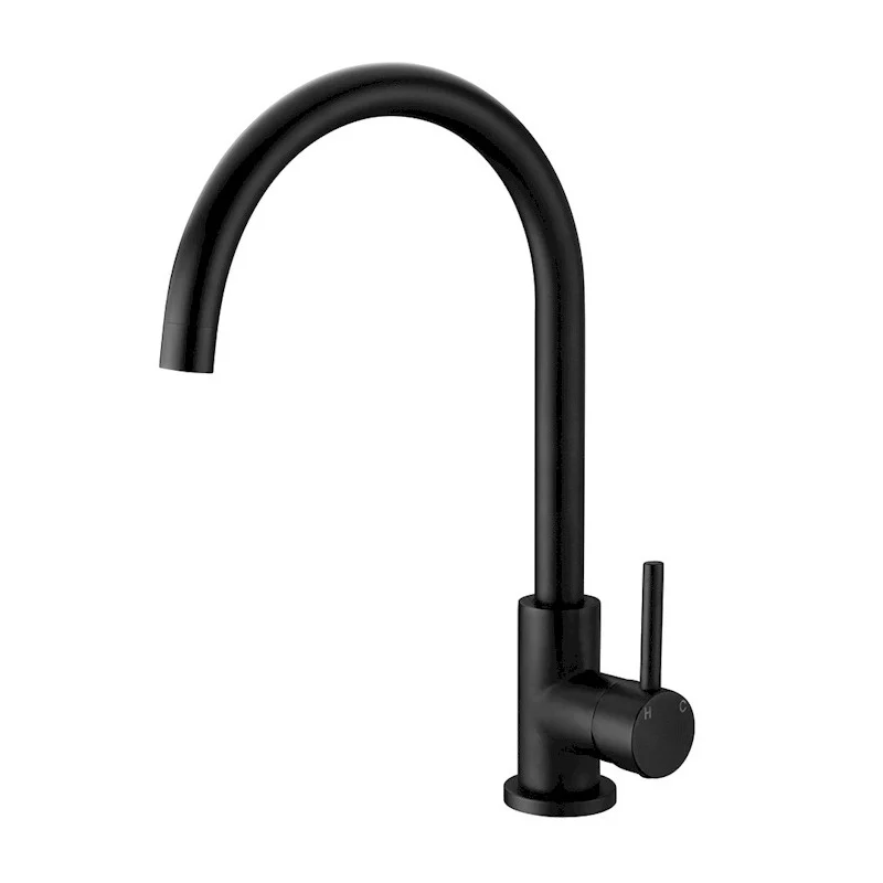 Round Matte Black Kitchen Mixer