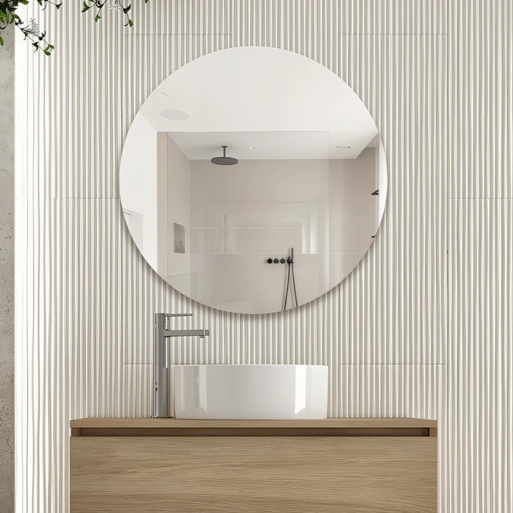 Round Polished Edge Mirror 600mm