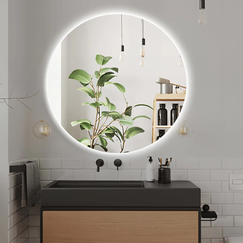 Round Touchless 1000mm LED Mirror - Three Light Temperatures - Image 2
