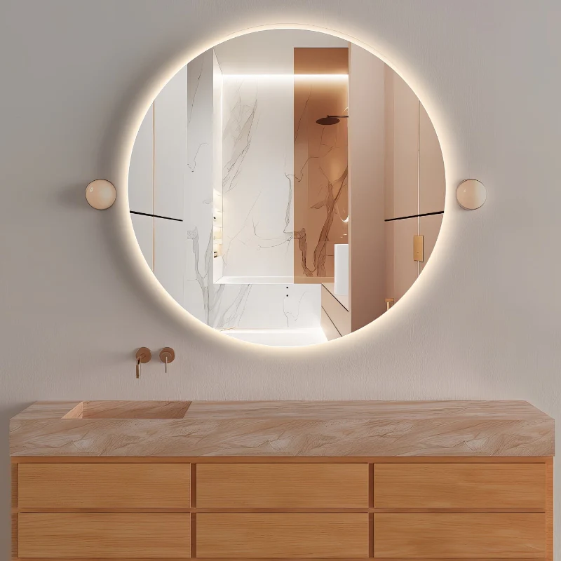 Round Touchless 1100mm LED Mirror - Three Light Temperatures - Image 2