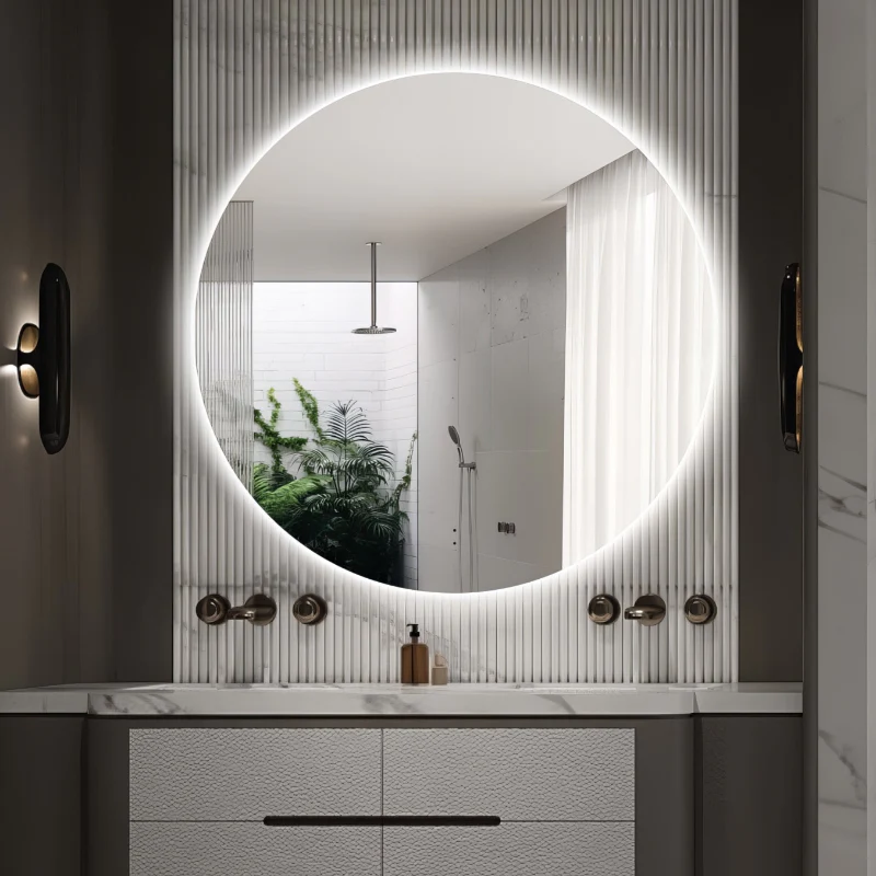 Round Touchless 1100mm LED Mirror - Three Light Temperatures - Image 3