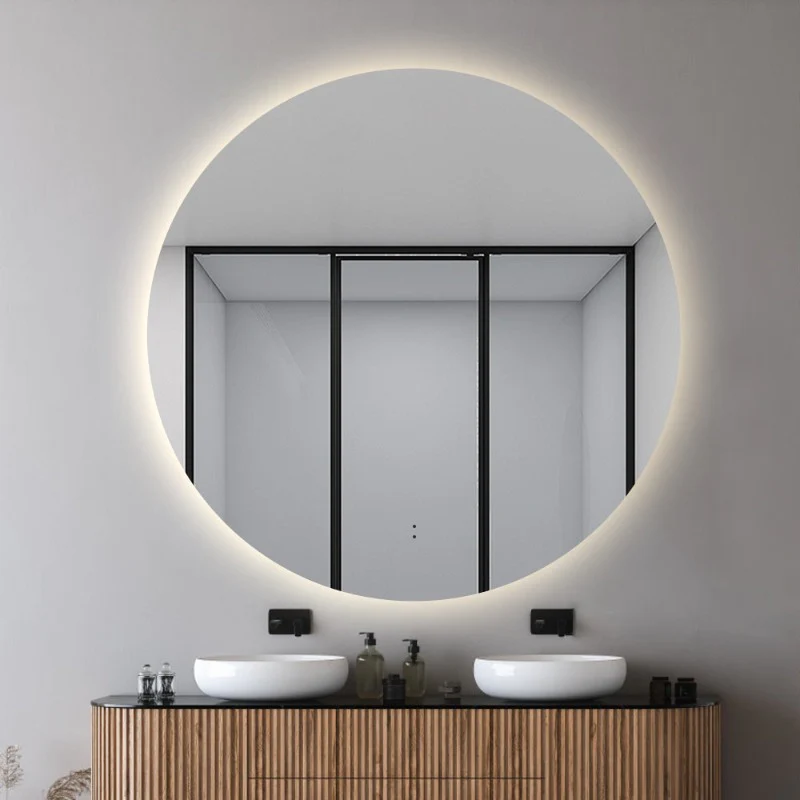 Round Touchless 1200mm LED Mirror - Three Light Temperatures - Image 4