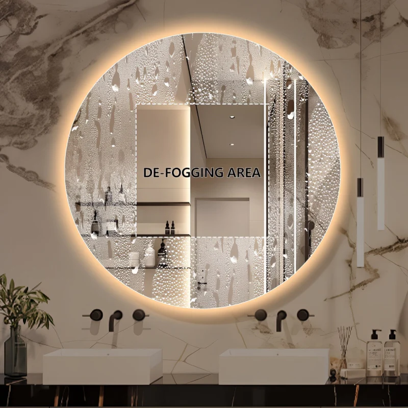 Round Touchless 1200mm LED Mirror - Three Light Temperatures - Image 7