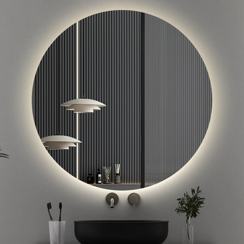 Round Touchless 700mm LED Mirror - Three Light Temperatures - Image 3