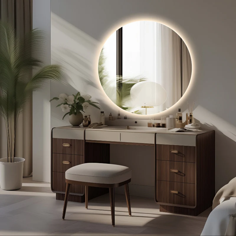 Round Touchless 700mm LED Mirror - Three Light Temperatures - Image 4