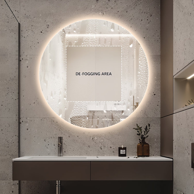 Round Touchless 800mm LED Mirror - Three Light Temperatures - Image 8