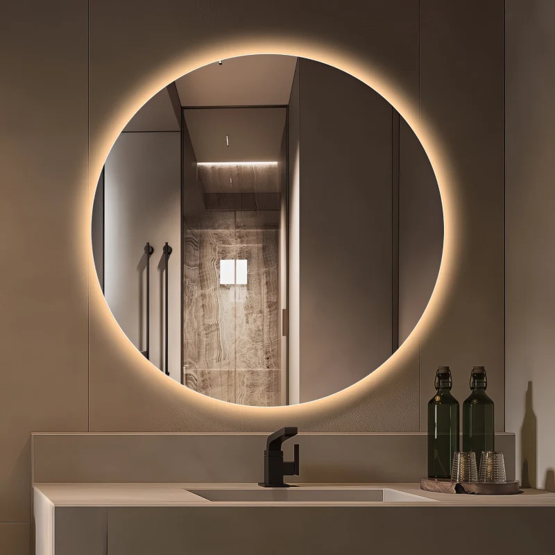Round Touchless 900mm LED Mirror - Three Light Temperatures