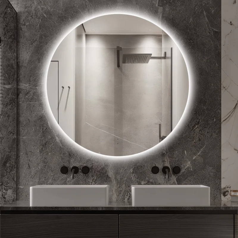 Round Touchless 900mm LED Mirror - Three Light Temperatures - Image 2