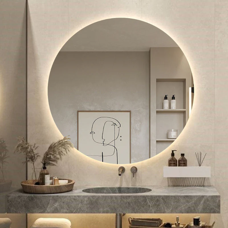 Round Touchless 900mm LED Mirror - Three Light Temperatures - Image 5