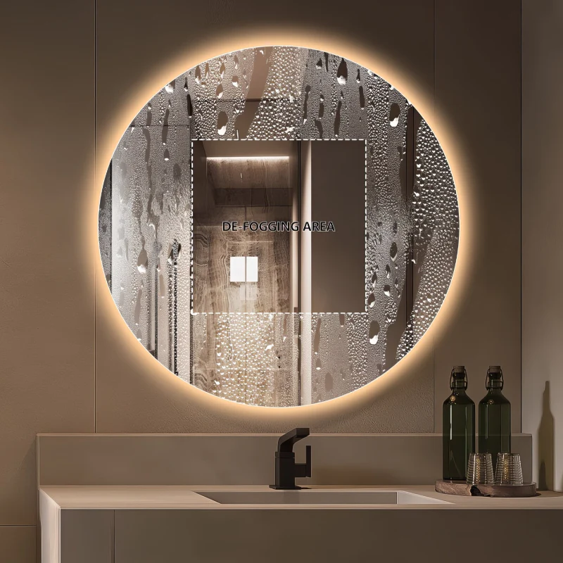 Round Touchless 900mm LED Mirror - Three Light Temperatures - Image 7