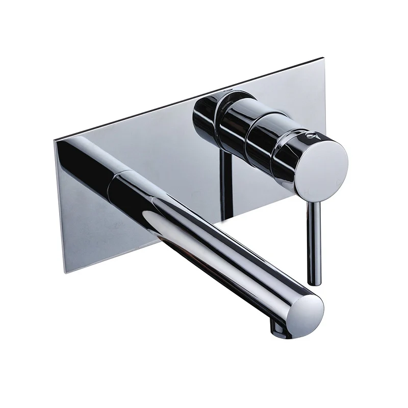 Round Wall Basin Mixer & Bath Spout