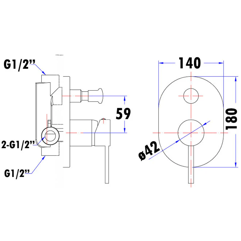 Round Wall Diverter - Image 2