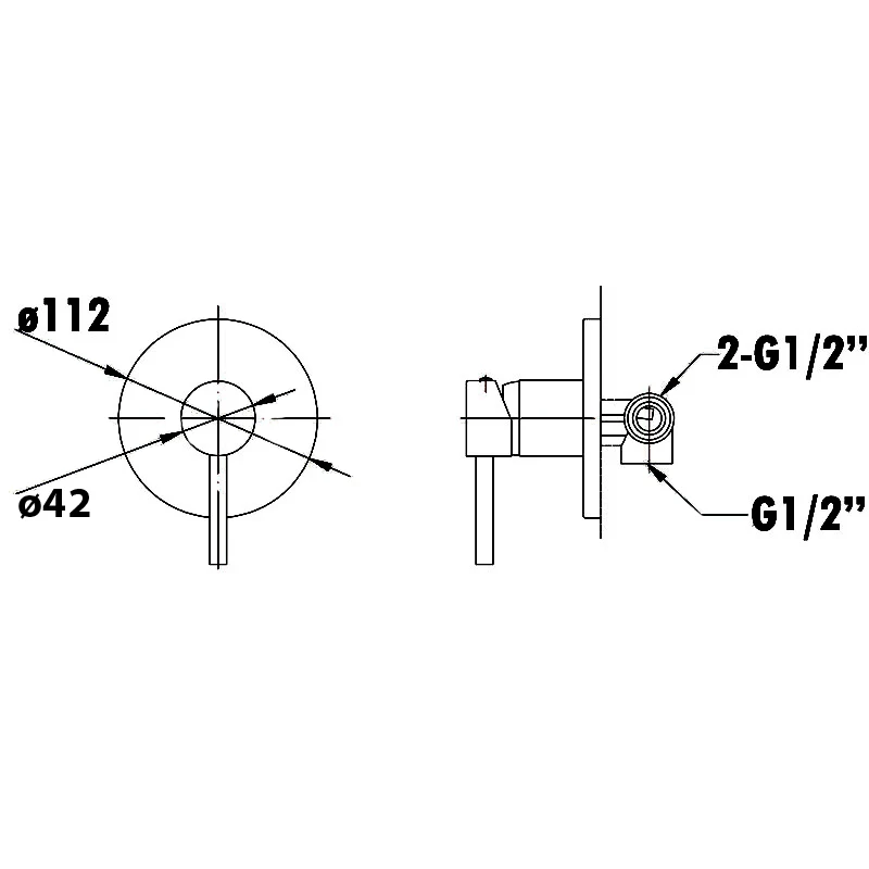 Round Wall Mixer - Image 2