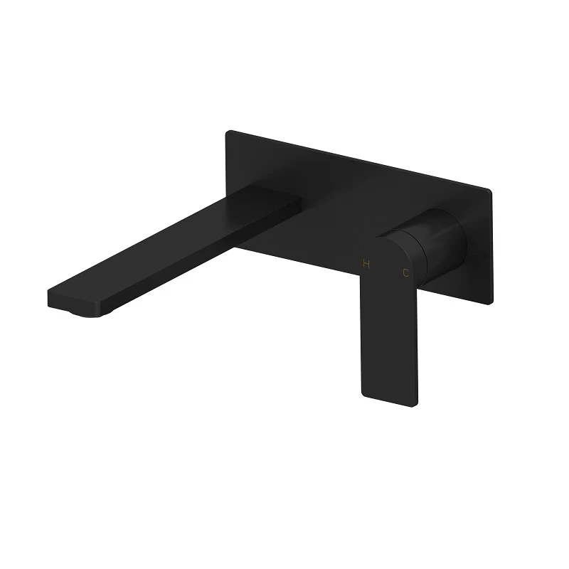 Ruki Black Wall Basin Mixer/Bath Spout