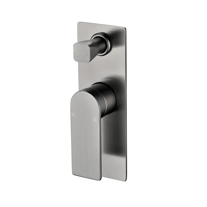 Ruki Gun Metal Wall Diverter