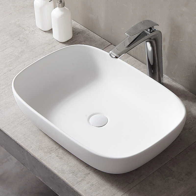 Sava 600mm Solid Surface Stone Above Counter Basin - Image 2