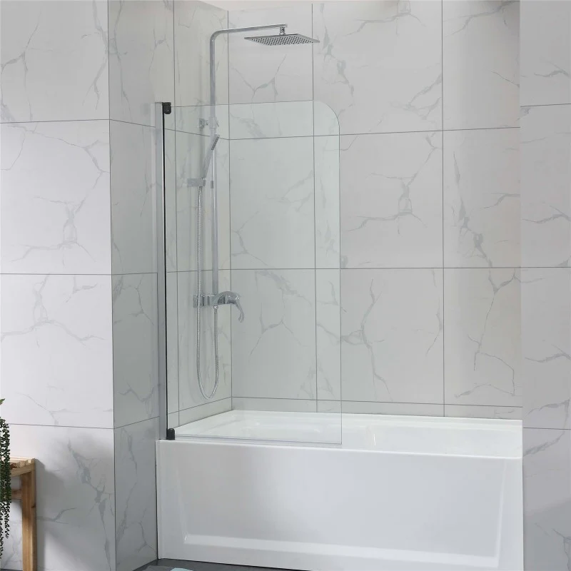 Semi Frameless Pivot Over Bath Screen