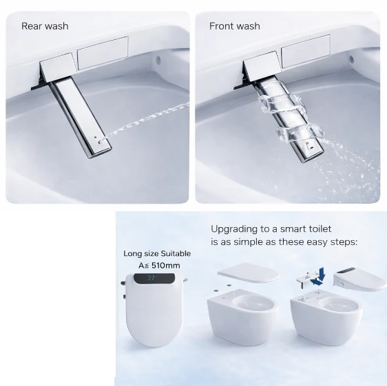 Smart Toilet Electric Bidet Seat - Dual Wash - Image 2