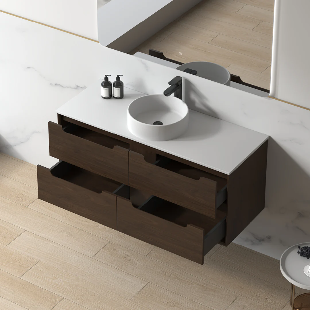 Solena 1200mm Alder Walnut Hung Vanity - Image 3