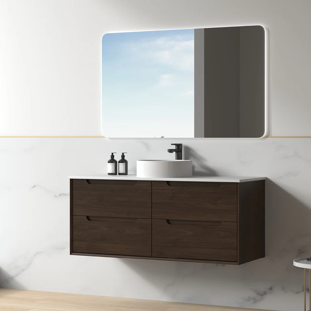 Solena 1200mm Alder Walnut Hung Vanity - Image 5