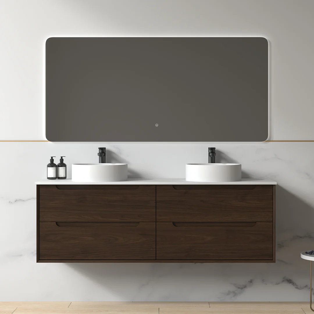 Solena 1500mm Alder Walnut Hung Vanity