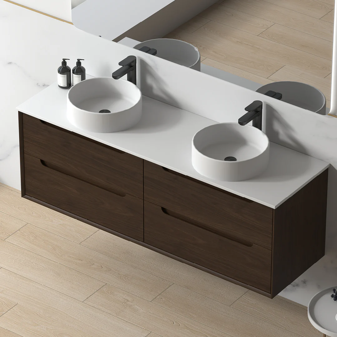 Solena 1500mm Alder Walnut Hung Vanity - Image 2
