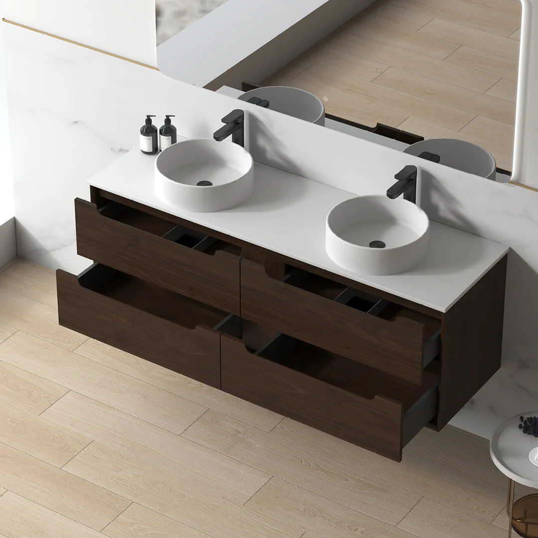 Solena 1500mm Alder Walnut Hung Vanity - Image 3