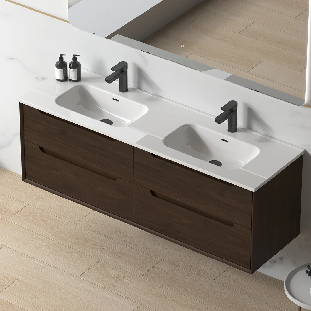 Solena 1500mm Alder Walnut Hung Vanity - Image 4