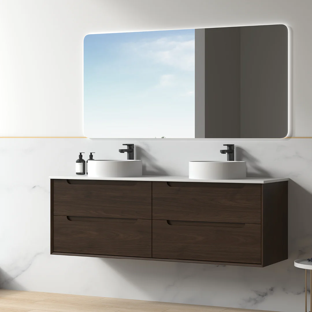 Solena 1500mm Alder Walnut Hung Vanity - Image 5