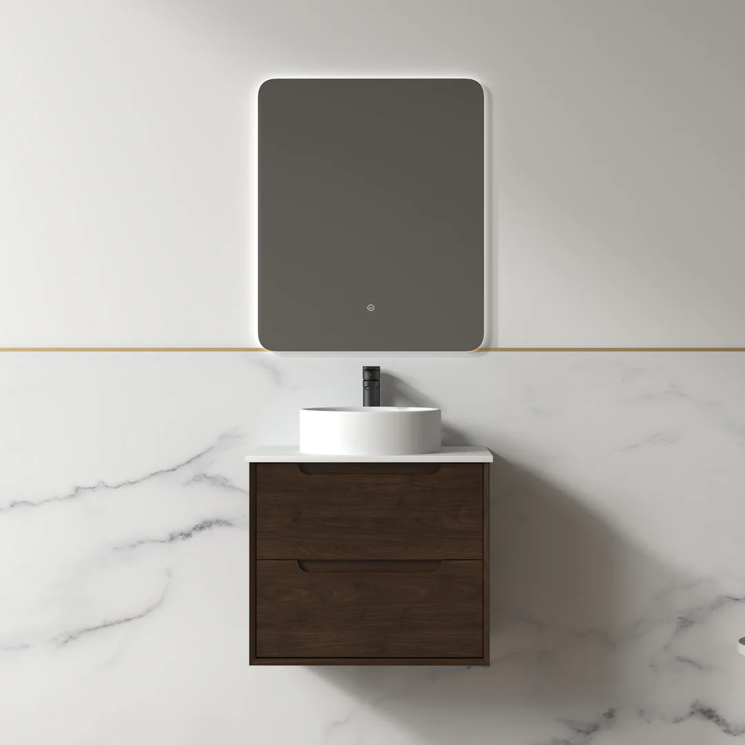 Solena 600mm Alder Walnut Hung Vanity