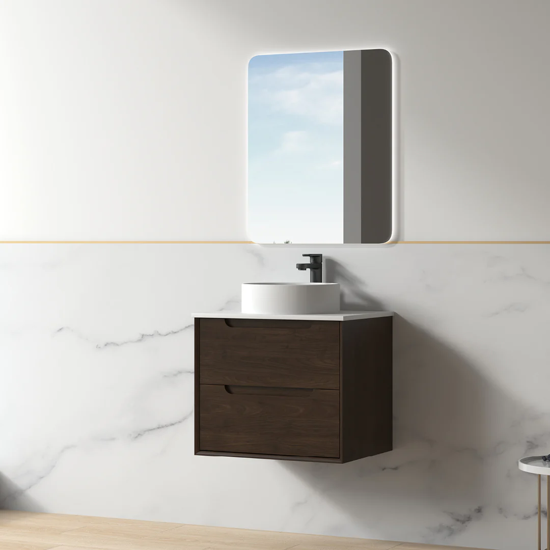 Solena 600mm Alder Walnut Hung Vanity - Image 5