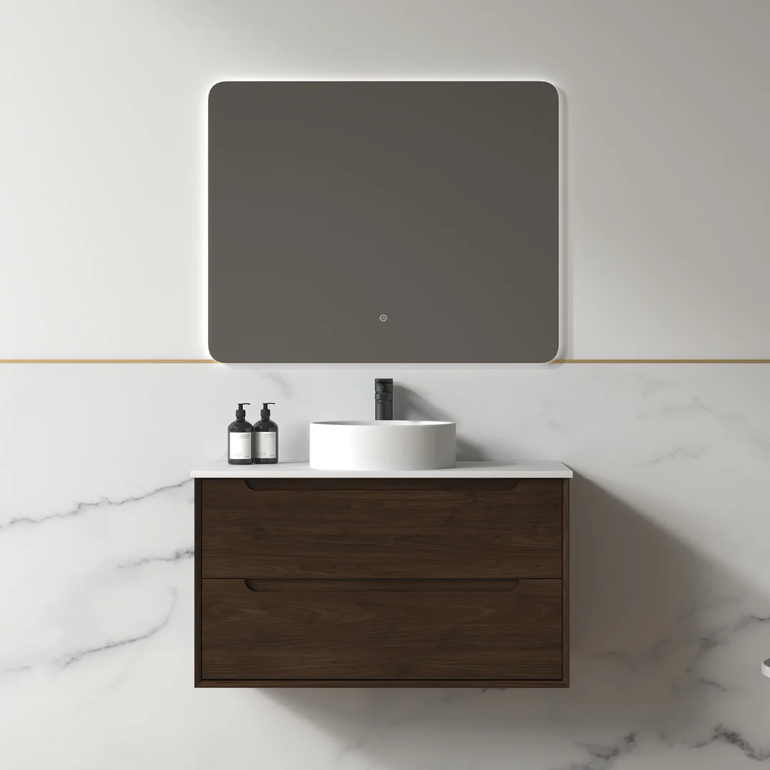 Solena 900mm Alder Walnut Hung Vanity