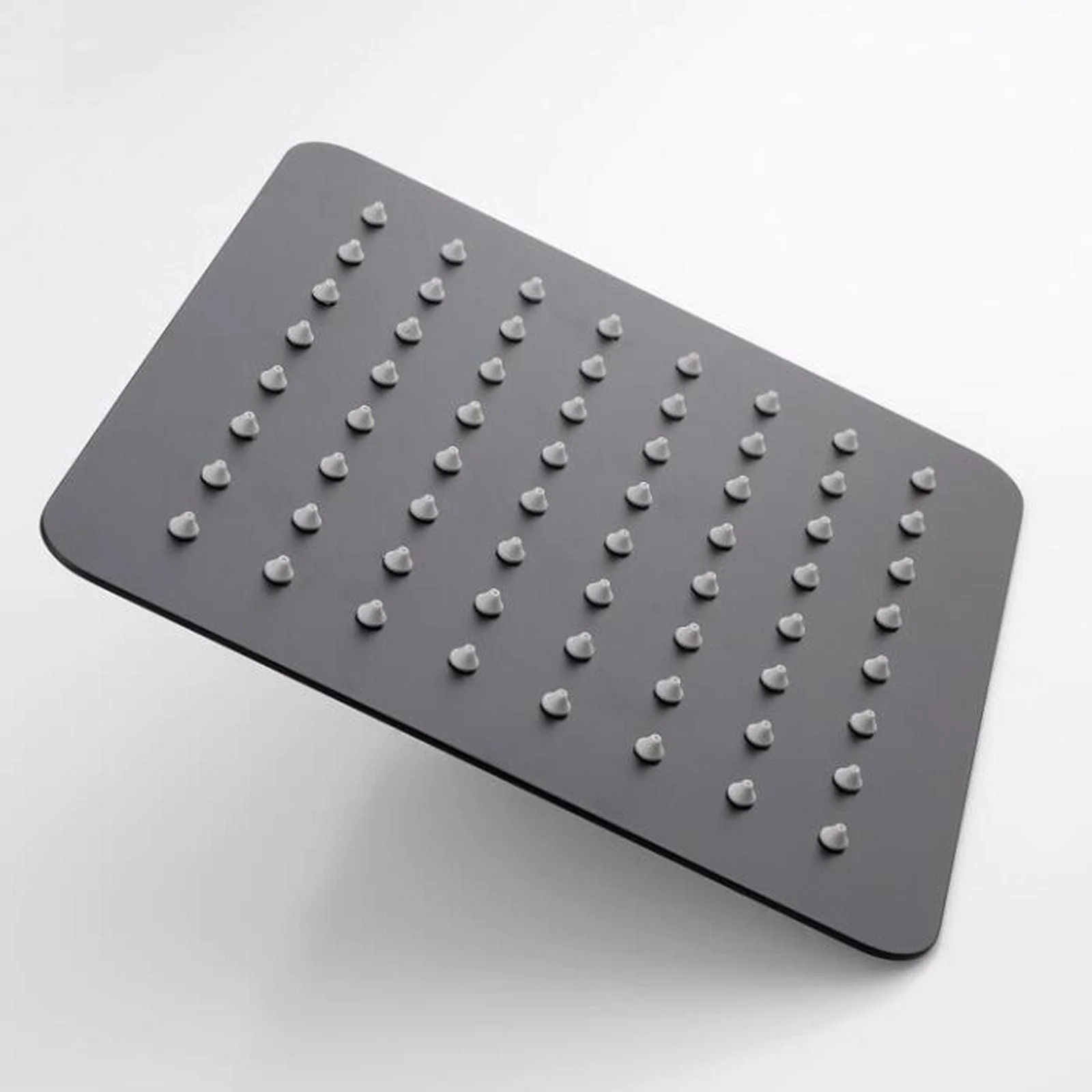 Square 250 mm Matte Black Slim Shower Head - Image 4