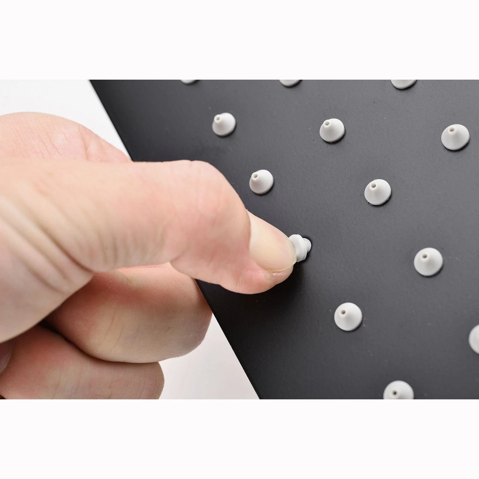 Square 250 mm Matte Black Slim Shower Head - Image 8
