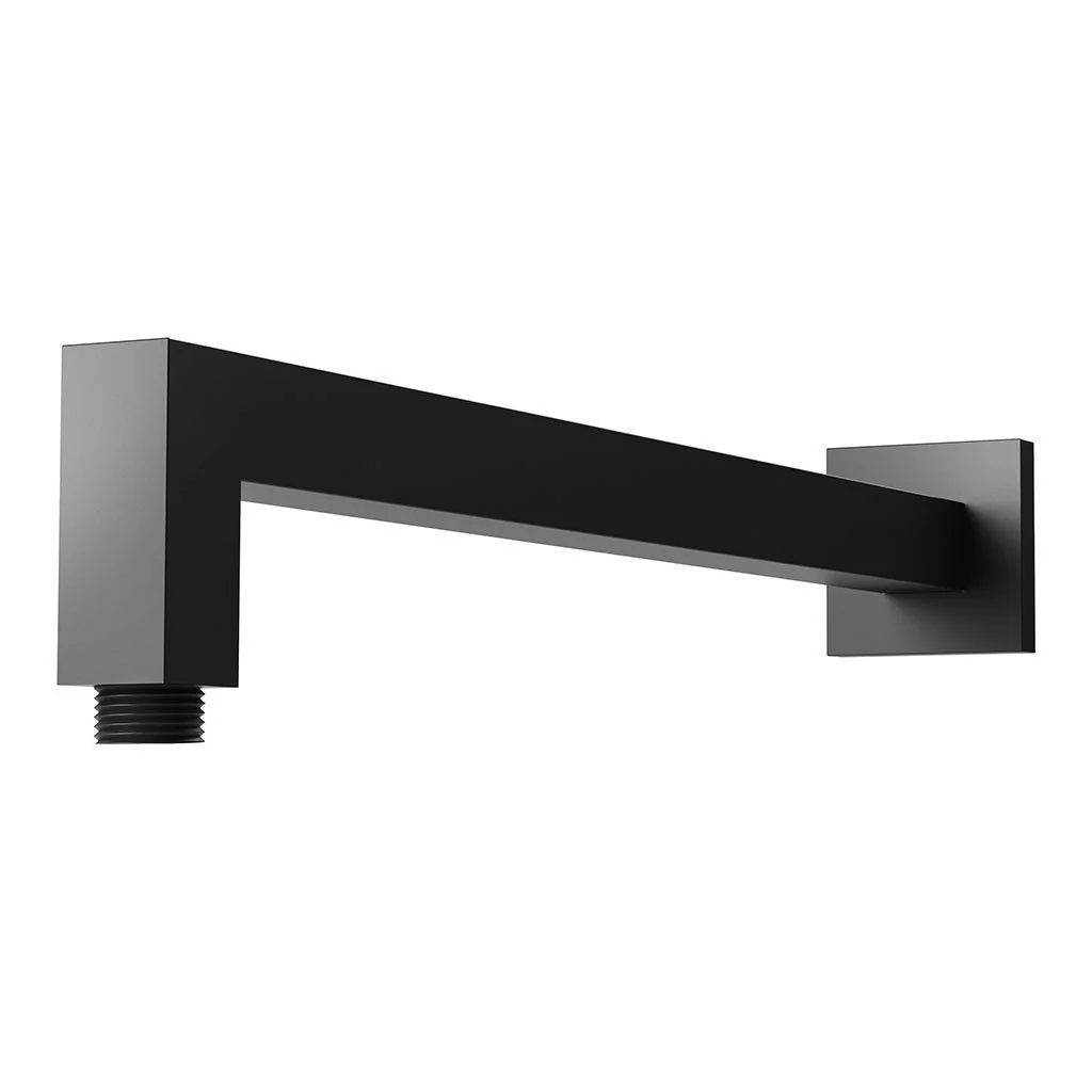 Square Black 400 mm Shower Arm