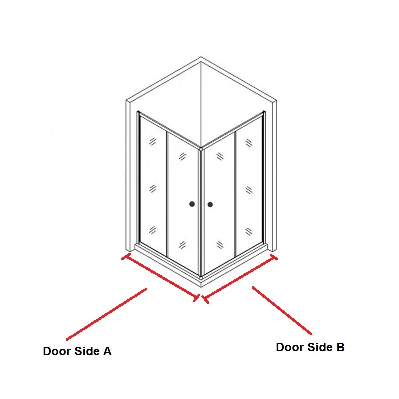 Square Corner Sliding Shower Screen - Image 7