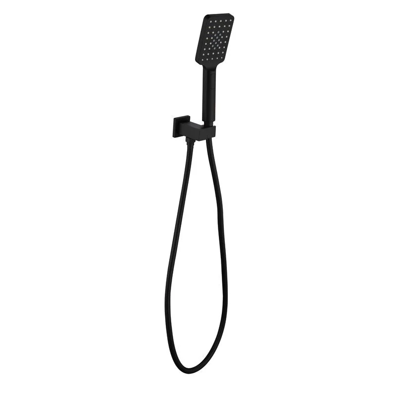 Square Matte Black Hand Held Shower Rail