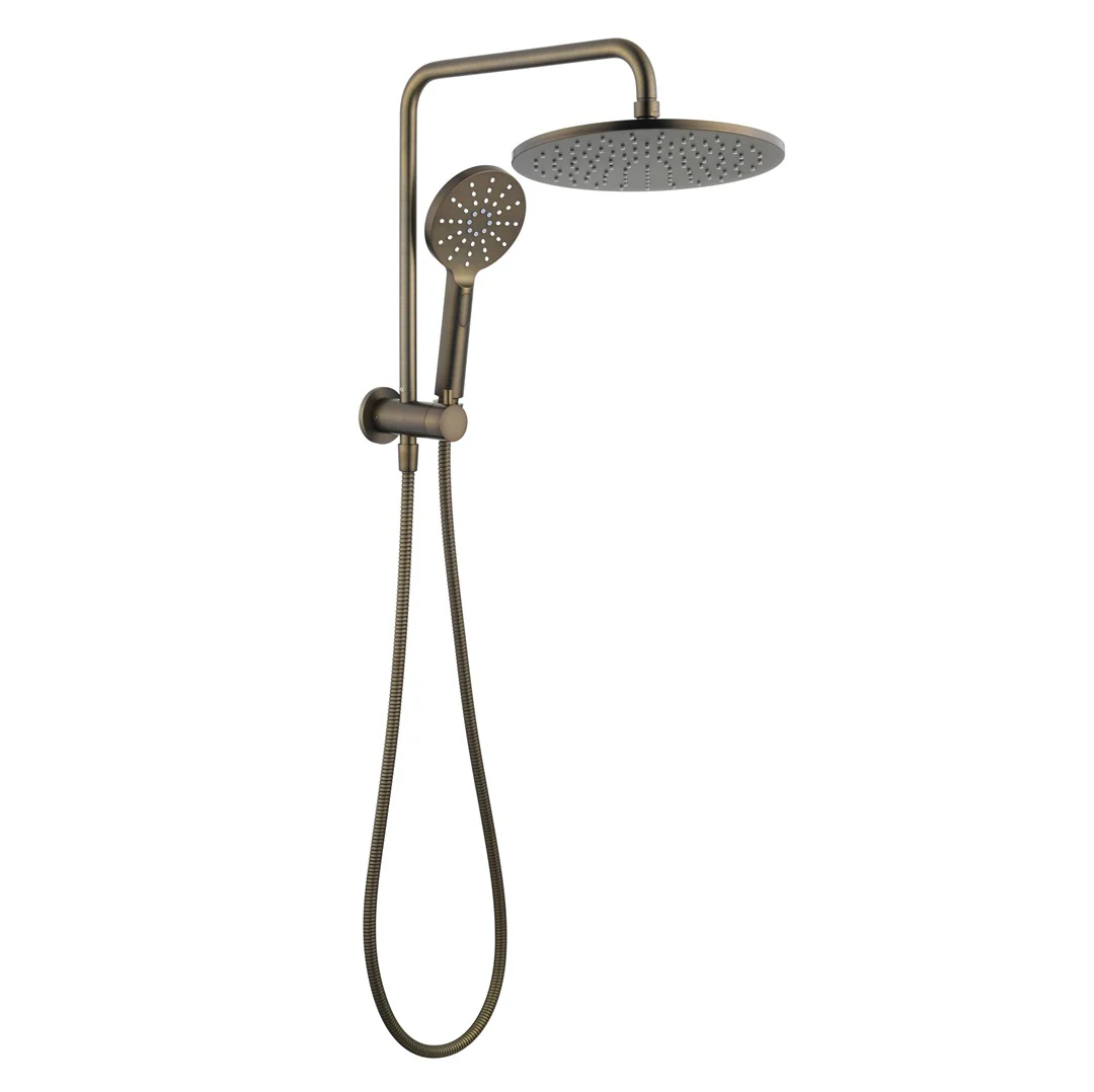 Star Luxury Antique Brass Multifunction Compact Shower Rail Set