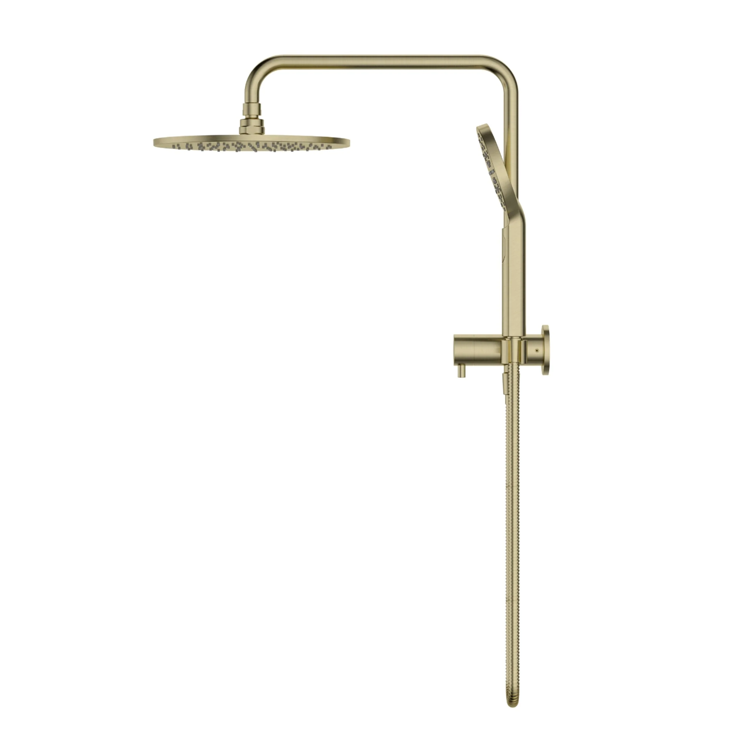 Star Luxury Brushed Gold Multifunction Compact Shower Rail Set - Image 3