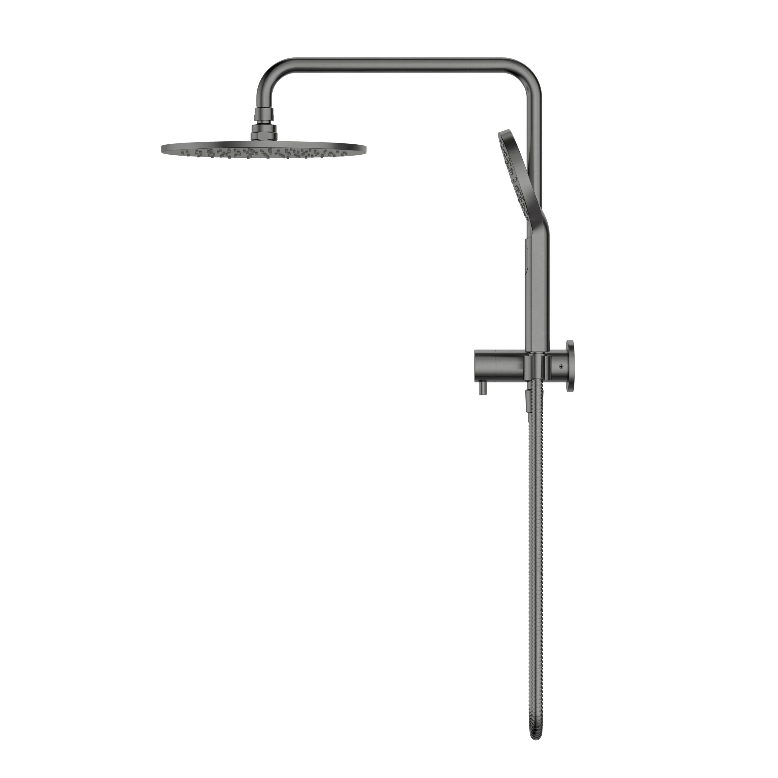 Star Luxury Gun Metal Multifunction Compact Shower Rail Set - Image 3