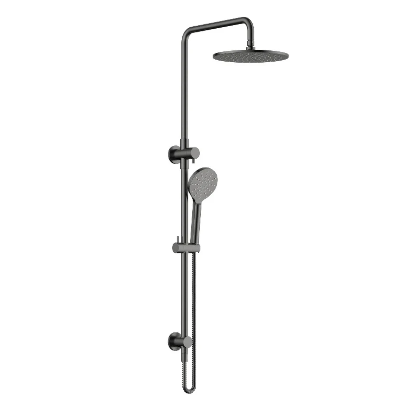 Star Luxury Gun Metal Multifunction Shower Rail Set