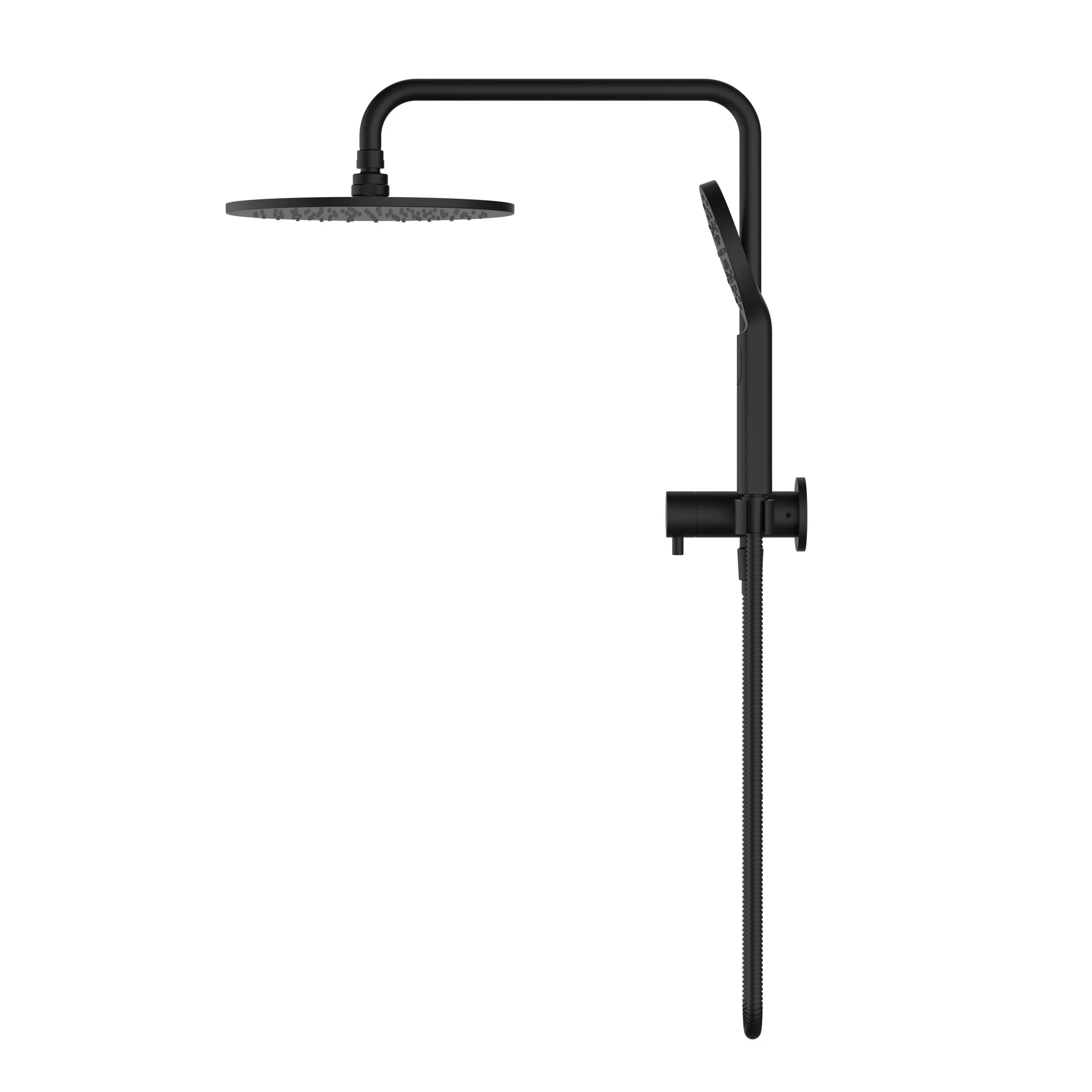 Star Luxury Matte Black Multifunction Compact Shower Rail Set - Image 3