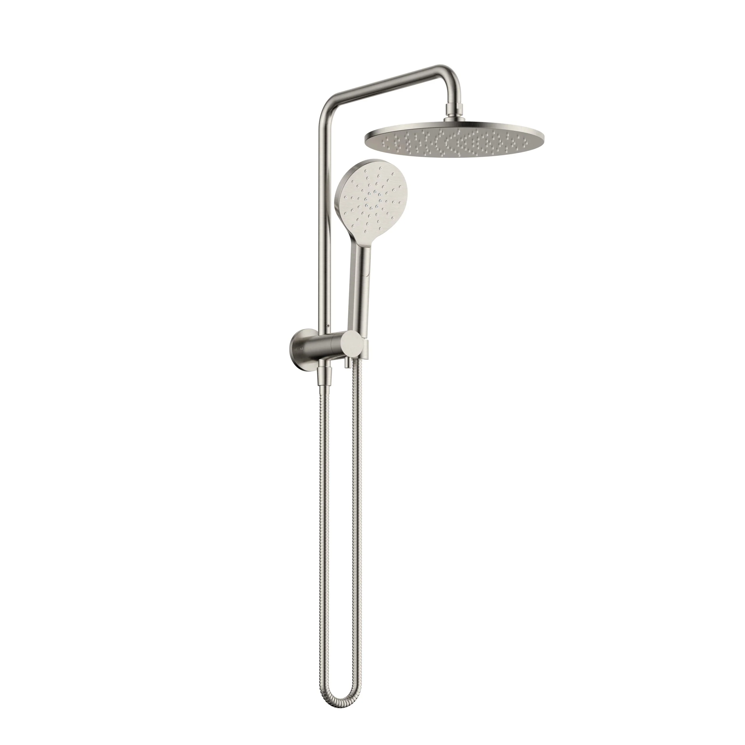 Star Luxury Warm Brushed Nickel Multifunction Compact Shower Rail Set