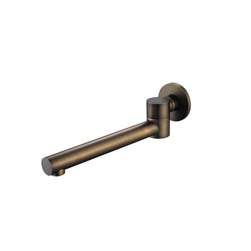 Star Mini Antique Brass Round Swivel Bath Spout