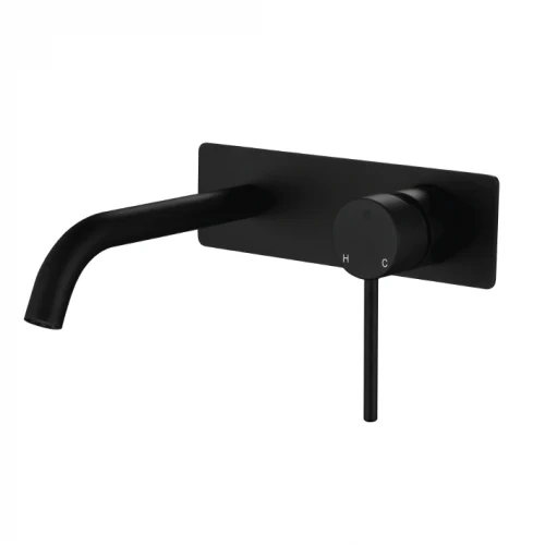 Star Mini Black Wall Basin Mixer Combination